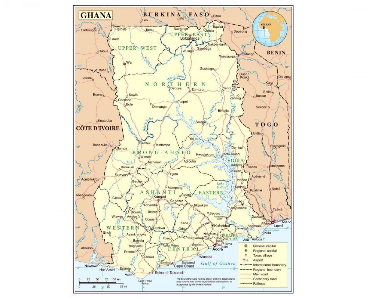 administratiu mapa de ghana