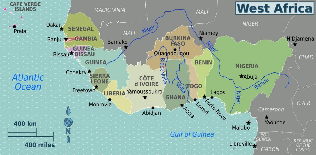 Mapa de ghana àfrica de l'oest