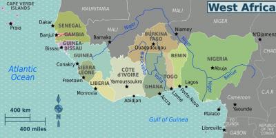 Mapa de ghana àfrica de l'oest