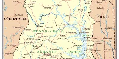 Mapa detallat de ghana