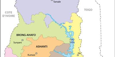 Mapa de política ghana