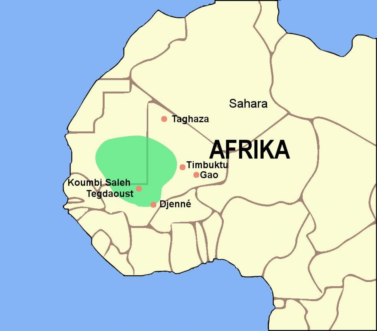 Mapa de l'imperi de ghana