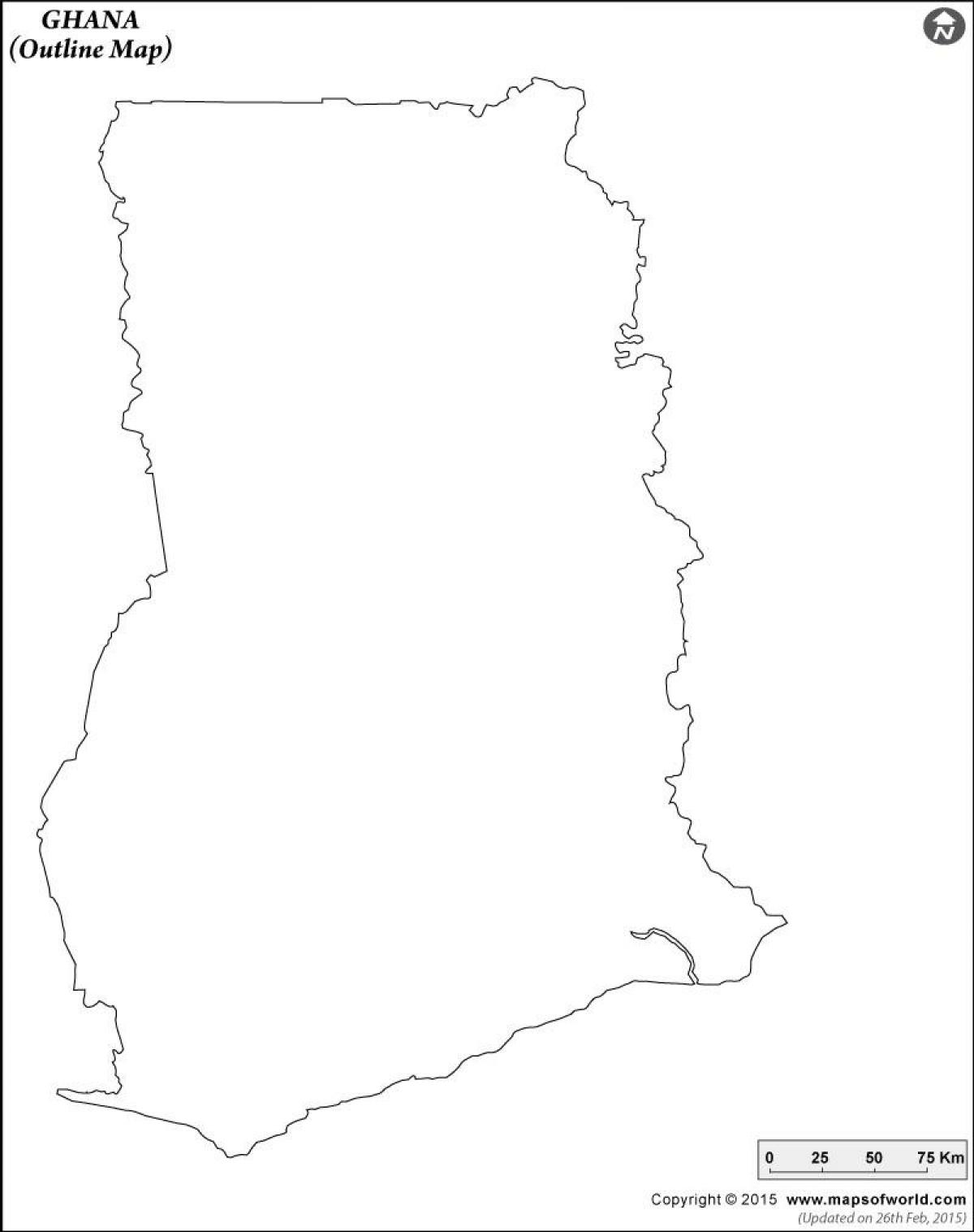 en blanc mapa de ghana